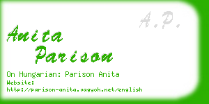 anita parison business card